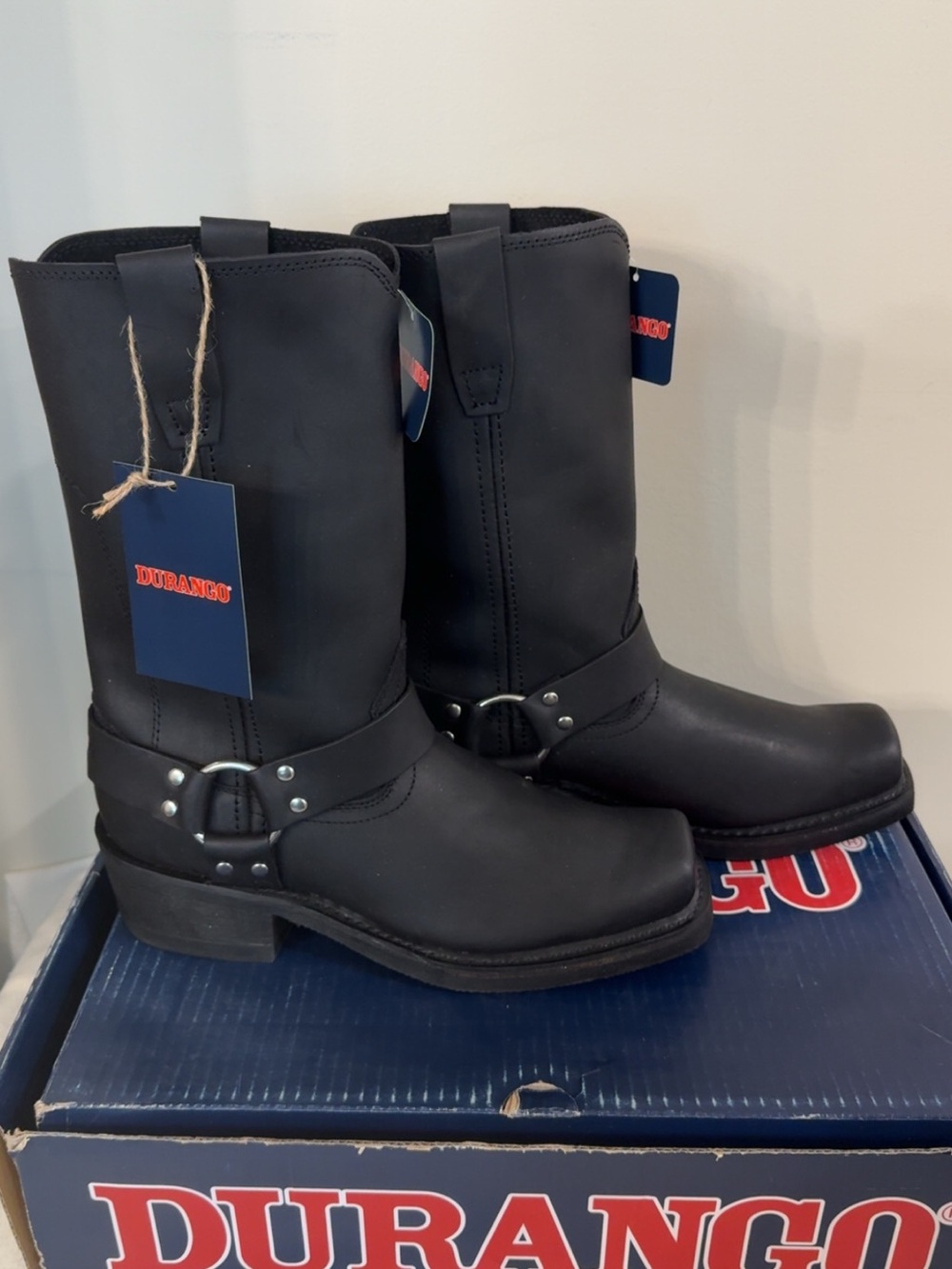 Durango Black Men’s Harness Western Boots